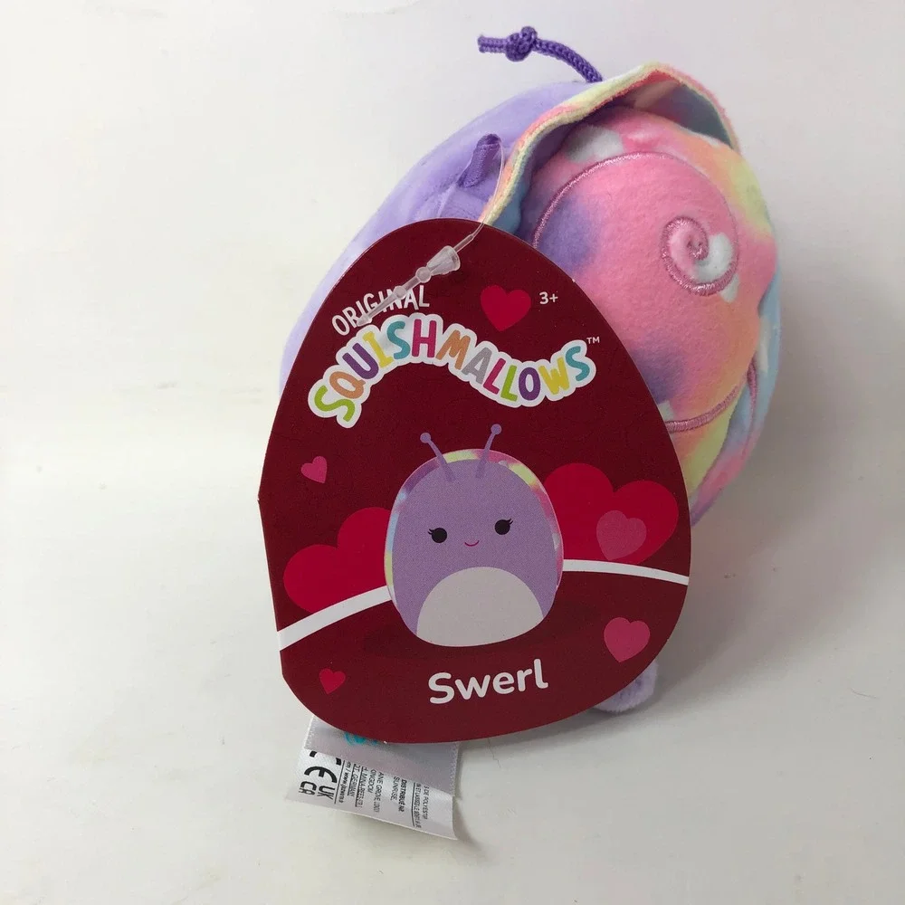 Squishmallows Silvina Michiel Swerl Snail Plush Bundle Pink Blue Purple Tie‎ Dye